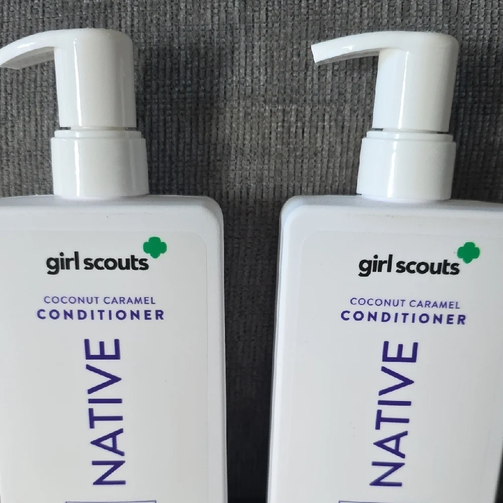 Native Girl Scouts Coconut Caramel‎ Moisturizing Conditioner, 2 Bottles, 16.5oz.